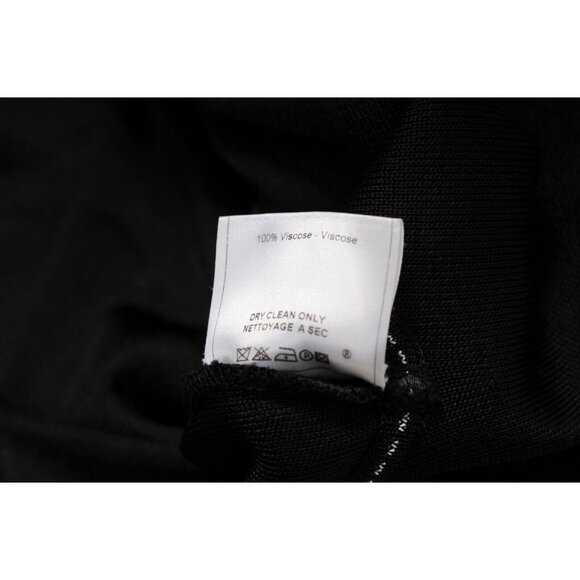 John Galliano Vintage Contrast Stitching Knee Length Dress Medium Black Viscose - Picture 14 of 14